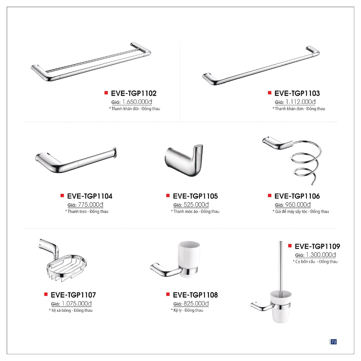 Thiết bị vệ sinh EVEREST Catalogue và Bảng giá mới nhất 2025 /Page 73